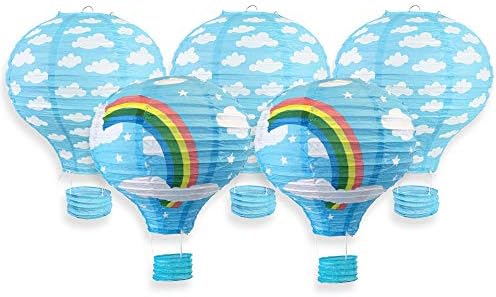Apenas artefatos decorativos de 12 polegadas penduram lanternas de papel de balão de ar quente