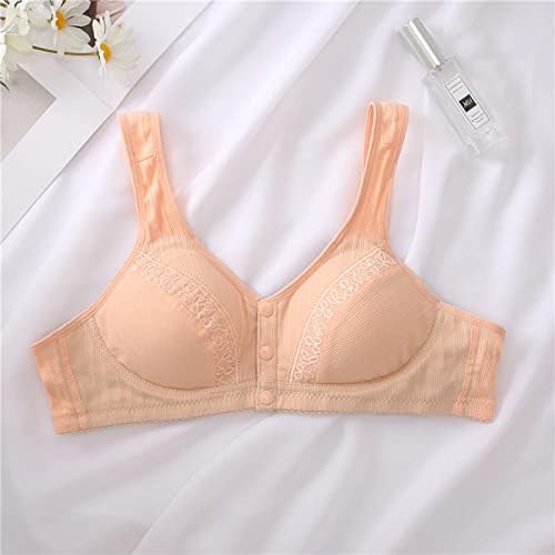 Mulheres Sexy Lace Button Front Shaping Cup Strap Tamanho Grande Braço Bra