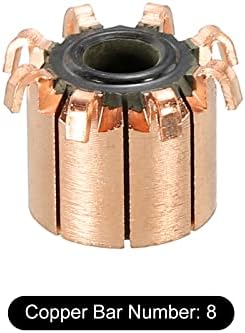 Patikil Electric Motor Motor Commutator 8 dentes de engrenagem 5mm ID 12,7mm OD para peças de reposição de motor