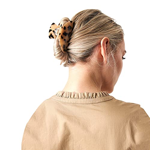 4pcs cabelos garras clipes de banana tartaruga barretas celulóides design francês barretas celulóide leopardo impressão grande acessórios de moda para mulheres meninas
