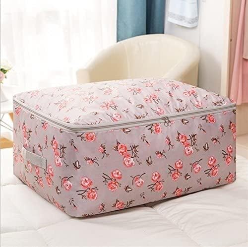 Roupas Bolsa de armazenamento de caixa de armazenamento Bolsa de armazenamento Oxford Pano Bacha de armazenamento Floral Pattern Saco