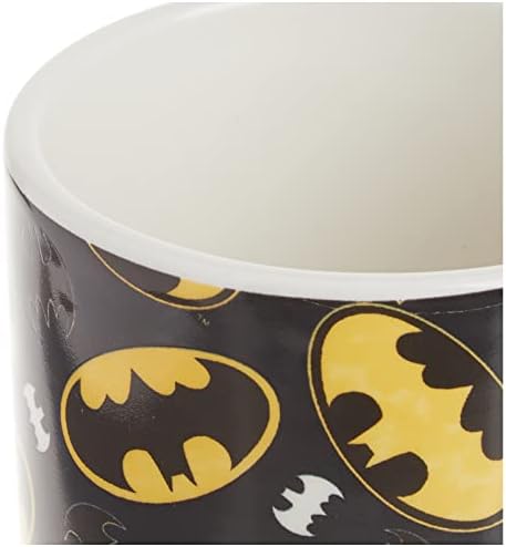 Spoontiques - canecas de viagem em cerâmica - Copo do logotipo do Batman - Bebidas quentes ou frias - Presente para os amantes do café