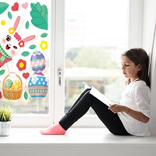 Configuração de fotografia estúdio Rabbit Glass Stick Decal Decal Decorações de férias Spring Kids Quarto Casa Decoração de cozinha