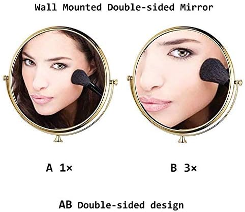 Espelho de maquiagem Rhynil, de 8 polegadas, espelho montado na parede de dois lados, estendendo o espelho de maquiagem cosmética