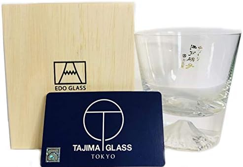 Tajima Glass [com certificado] Fuji Glass TG15-015-R Rocks Glass Japonês Handicraft Tradicional Edo Kiriko Glass