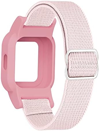 C2D Joy Stretyy Loop Nylon Strap compatível com Garmin Vivofit Jr 3 Bandas assistir pulseira elástica ajustável