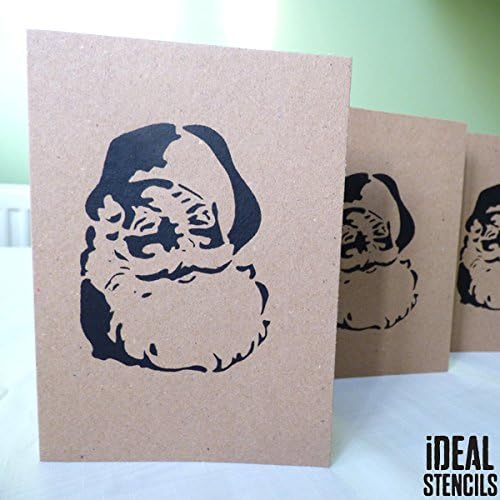 Pai de Natal Face Stêncil | Estêncil de artesanato de arte - Decoração e pintura DIY Tool - reutilizável - paredes