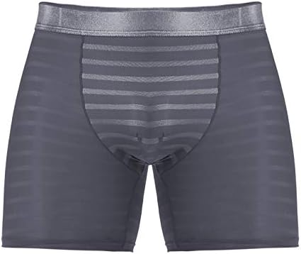 Cuecas boxer masculinas, veja através de roupas íntimas, calcinha respirável e respirável Boyshort, lingerie de calcinha transparente