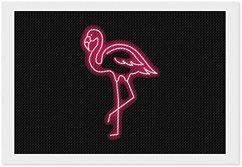 Kits de pintura de diamante neon de flamingo rosa 5D DIY Full Full Drill Rhinestone Arts Decoração de parede para adultos 8 x12