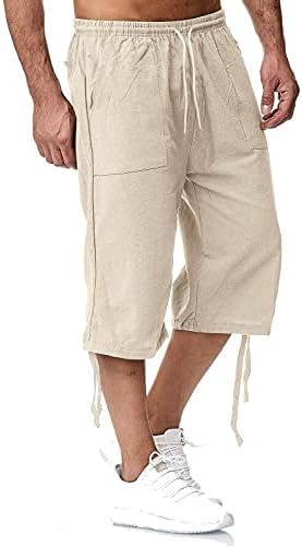 Calça adulta miashui calça calça de verão cortada calça masculina esportes de algodão calças de calça de pista de corrida