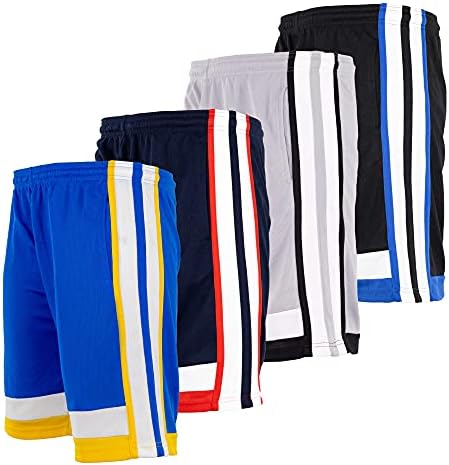 Shorts atléticos de garotos de alta energia com bolsos para basquete, fitness e esportes, desgaste dri-fit, shorts de meninos