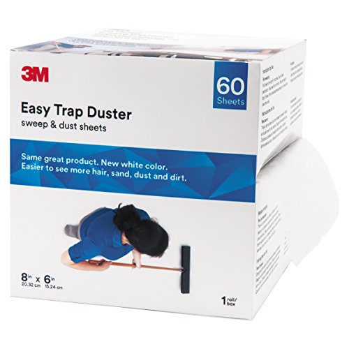3m Easy Trap Duster - Folhas de varredura e poeira, folhas de 8 x 6; 60 folhas/rolo