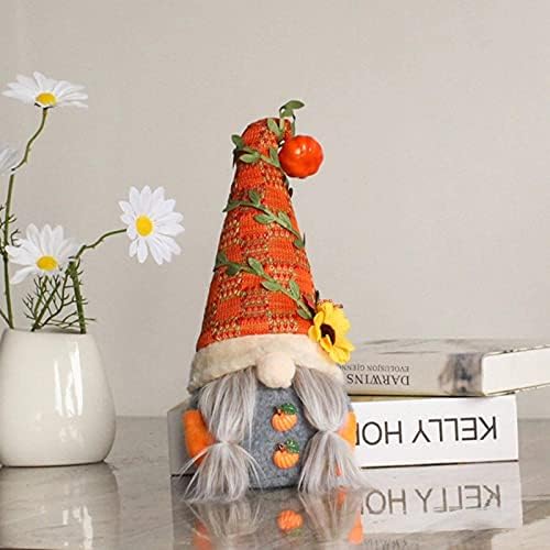 NC Fall Gnome Pumpkin Sunflower sueco Nisse Tomte Elf Elf Dwarf Plush Ornamentos para o Natal Autumn Halloween Decoração de Ação de