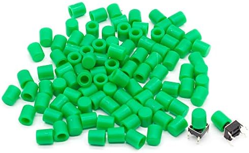 100pcs/lote de tampa de plástico verde G62 para tampa de tampa de botão de botão tátil de 66 mm