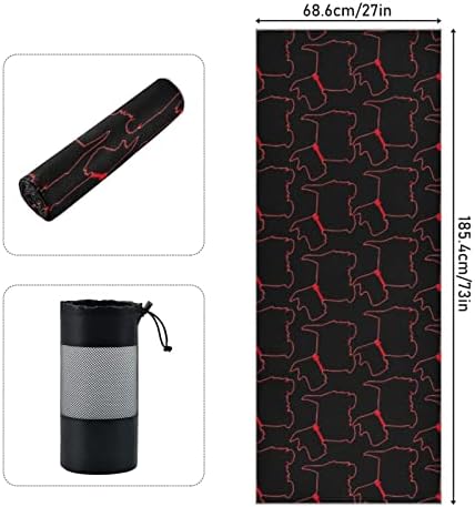 Aunhenstern Yoga Blanket Scottie-Dog-Red-Collar Yoga Towel Yoga Mat Toalha