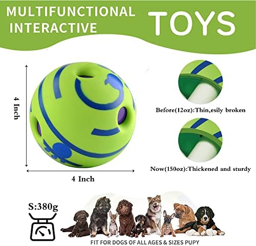 Bola de risada, brinquedos interativos para cães, sons divertidos de risadinha quando enrolados ou abalados, filho