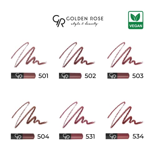 Lipliner de lábios de Rose Golden Rose-Lápis de lábio duradouro, altamente pigmentado e fácil de aplicar