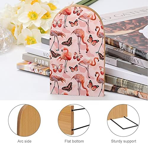 Livro de padrões Flamingo e Butterflies para prateleiras Holdrend Holder para Livros para livros pesados ​​Divisor Moderno Decorativo