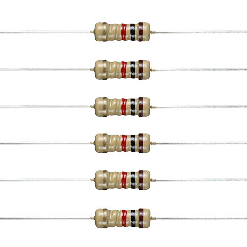 Resistores de 1k ohm 1/4 W ± 5% de filme de carbono resistor único