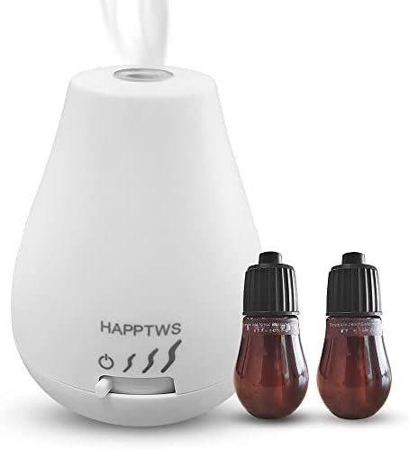 HappTWS Difusor de óleo essencial - difusor sem água 3 Configurações do timer Bateria alimentada para o quarto da sala de ioga