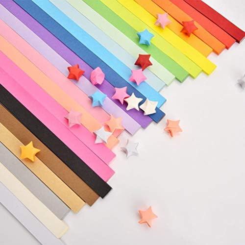 Alipis Origami Paper Filler Itens Origami Stars Papers 2700 folhas, decoração tiras de papel de estrela de papel
