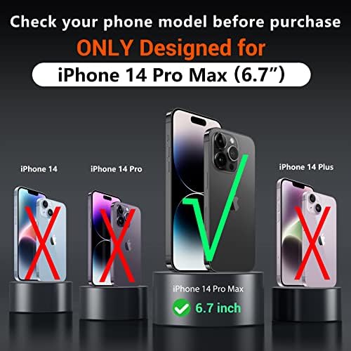 Mozoter [6 em 1] para iPhone 14 Pro Max Telefone [Compatível com MagSafe] [Proteção de gota de grau militar] [Protetor de tela