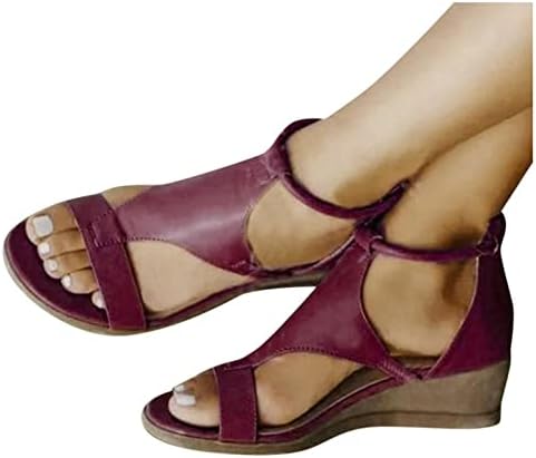 Rvide Sandálias femininas Tamanho 8 Plataforma casual feminina sandálias Mulheres 2023 Summer Summer Beach Wedge Sandals