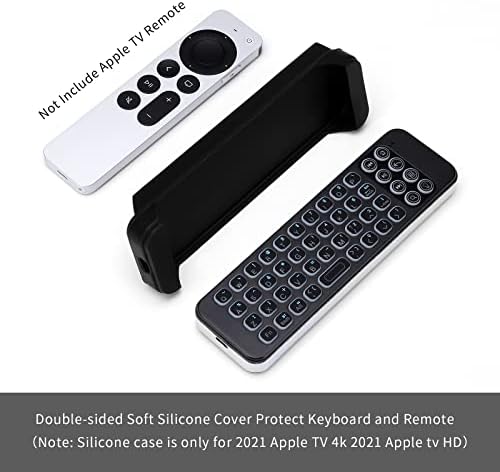 IPAZZZPORT Mini Teclado Bluetooth Ergonômico com BackLit sem fio O teclado QWERTY recarregável sem fio para Apple TV 4K TV Smart TV/Telefone