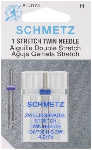 Schmetz Euro-noções Twin Stretch Machine agulha, 4/75 polegadas