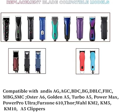 Aijaly 2 pacote de cão de estimação destacável Blades clipper de cães de estimação ， 10 lâminas de reposição de