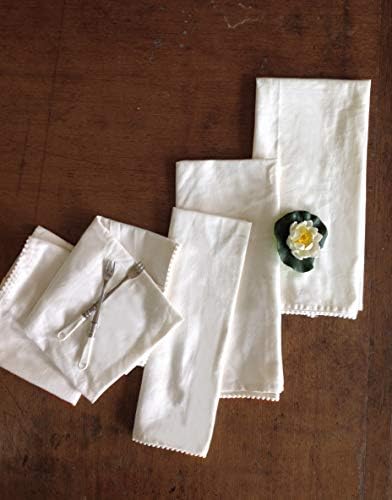 Taran Living White Kitchen Toalhas Conjunto - 18 x 28 polegadas, embalagem de 6 toalhas de chá de tecido de algodão macio