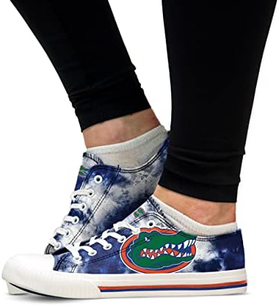 Florida Gators NCAA Womens Low Top Tie Tye Canvas Sapato - 6