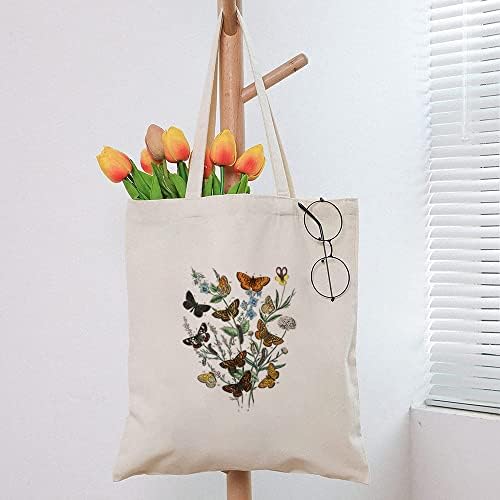 Butterfly Canvas Tote Bag estético