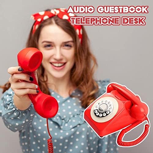 Livro de convidados de áudio Telefone de casamento, gravar mensagem de áudio personalizada com livro de visitas, telefone