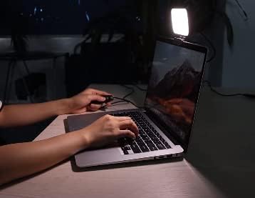 Video Selfie Light com 3 modos de luz para trabalho remoto para clipe de trabalho Luz de vídeo para aprender portátil para escritório para transmissão ao vivo Maquiagem para maquiagem Corrente da camiseta