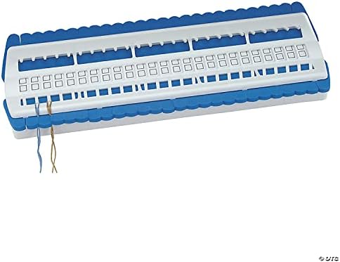 Pako 4 x11 | Plástico-branco e azul | Pacote de 1 organizador de fio dental, branco, azul