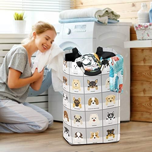 Alaza Puppy Dog Animal Roupa cesto cesto grande caixa de armazenamento com alças para cestas de presentes, quarto, roupas
