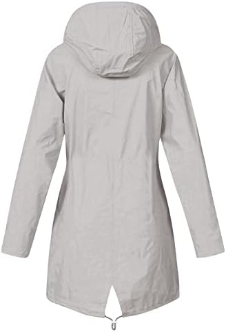 Jackets de inverno twgone para mulheres de pelúcia casual, chuva ao ar livre, além de capa de chuva impermeável à prova d'água