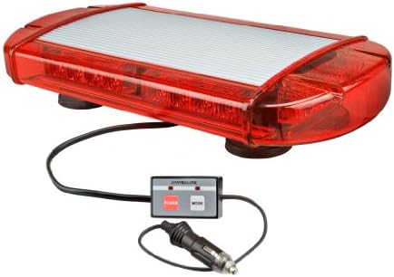 Limites externos WOLO GEN 3 LED de baixo perfil Aviso de emergência Mini Barra de luz - Lente Vermelha