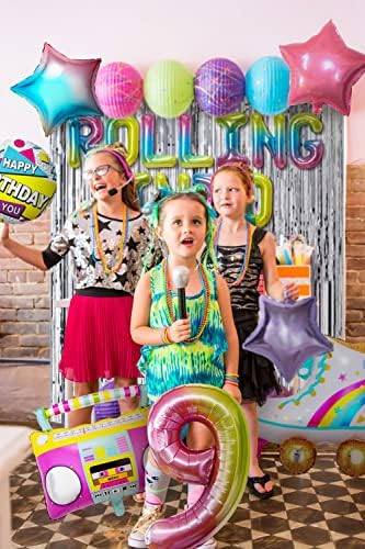 Jevenis rolando para 9 anos decoração rolando para 9 balões Skate Party Supplies Balloons dos anos 90
