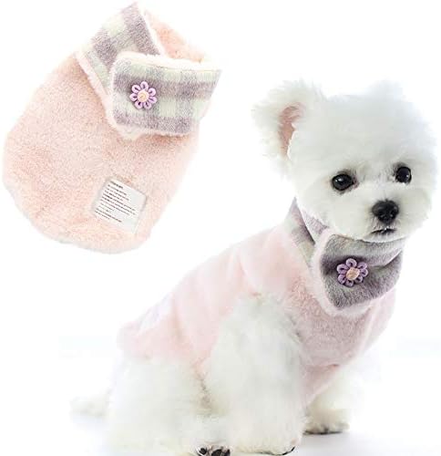 Jaqueta de cachorro para cães com lenço de calca