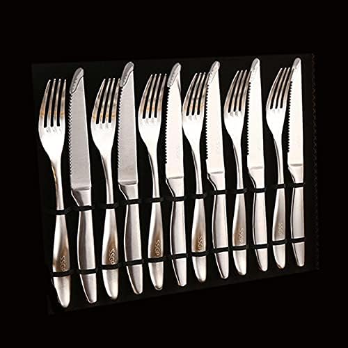 Foknspra Premium Dinner Fork 6 peças, aço inoxidável 8,3 polegadas Salheres, lava -louças Safe ， Forks de mesa fosca Conjunto