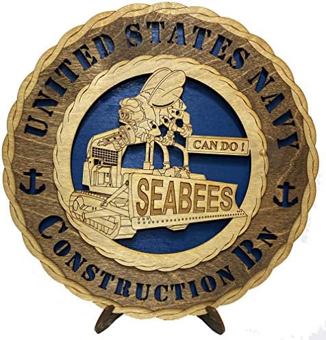 Marinha Seabees Forças Armadas Militar Decorativa Decorativa Personalizada Custom Placa de Madeira de Madeira Trinsional