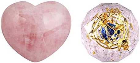 Rockcloud cura cristal natura rosa quartzo coração amor esculpido cenas de preocupação e estrela do gerador de energia