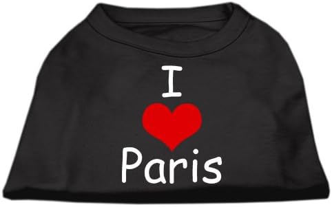 Eu amo as camisas de impressão de tela de Paris Black SM