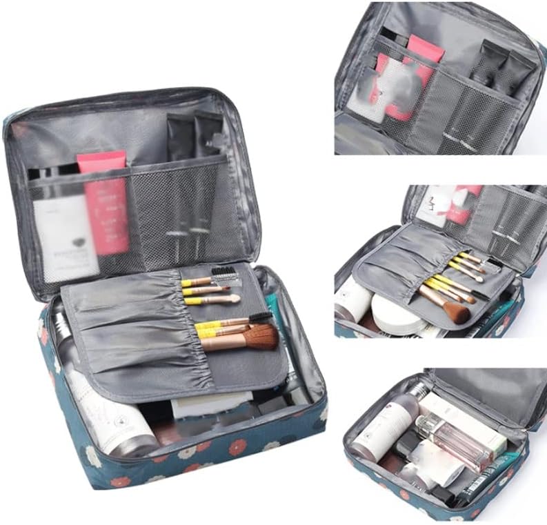 Bolsa de maquiagem portátil de grande capacidade CDYD Saco de armazenamento multi-camada portátil Bag portátil Saco de lavar à