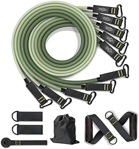 KFJBX 11 PCS/SET TPE Bandos de resistência Man Man Woman Fitness Treinamento Cinturão Yoga Pull Rope Equipamento de ginástica Bandidade