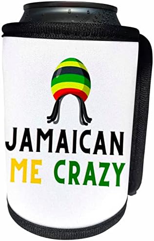 Imagem 3drose das palavras jamaican me louca com chapéu Rasta - enrolamento de garrafa mais fria