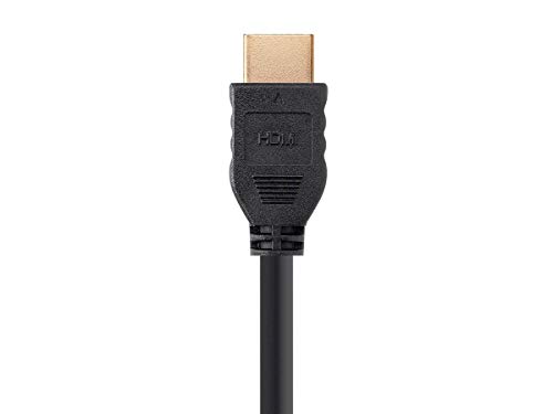 Monoprice HDMI Cabo - 50 pés - preto sem logotipo, alta velocidade, 4k a 24Hz, 10,2 Gbps, 24AWG, CL2, compatível com