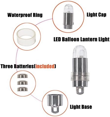 Sumdirect 24pcs Alteração de cor Mini luzes LED, luzes de água submersível à prova d'água para lanterna de papel Balão Floral